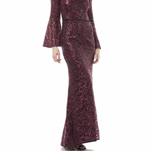 Carmen Marc Valvo Infusion Embroidered dress
